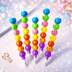 4 Pcs Smiley Cartoon Stationery Pencils and Gifts (Random Color)