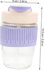 Dual Drinking Glass with Rubber Sleeve