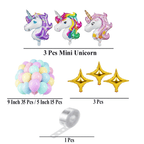 57 Pcs Pastel Unicorn Birthday Decoration Set