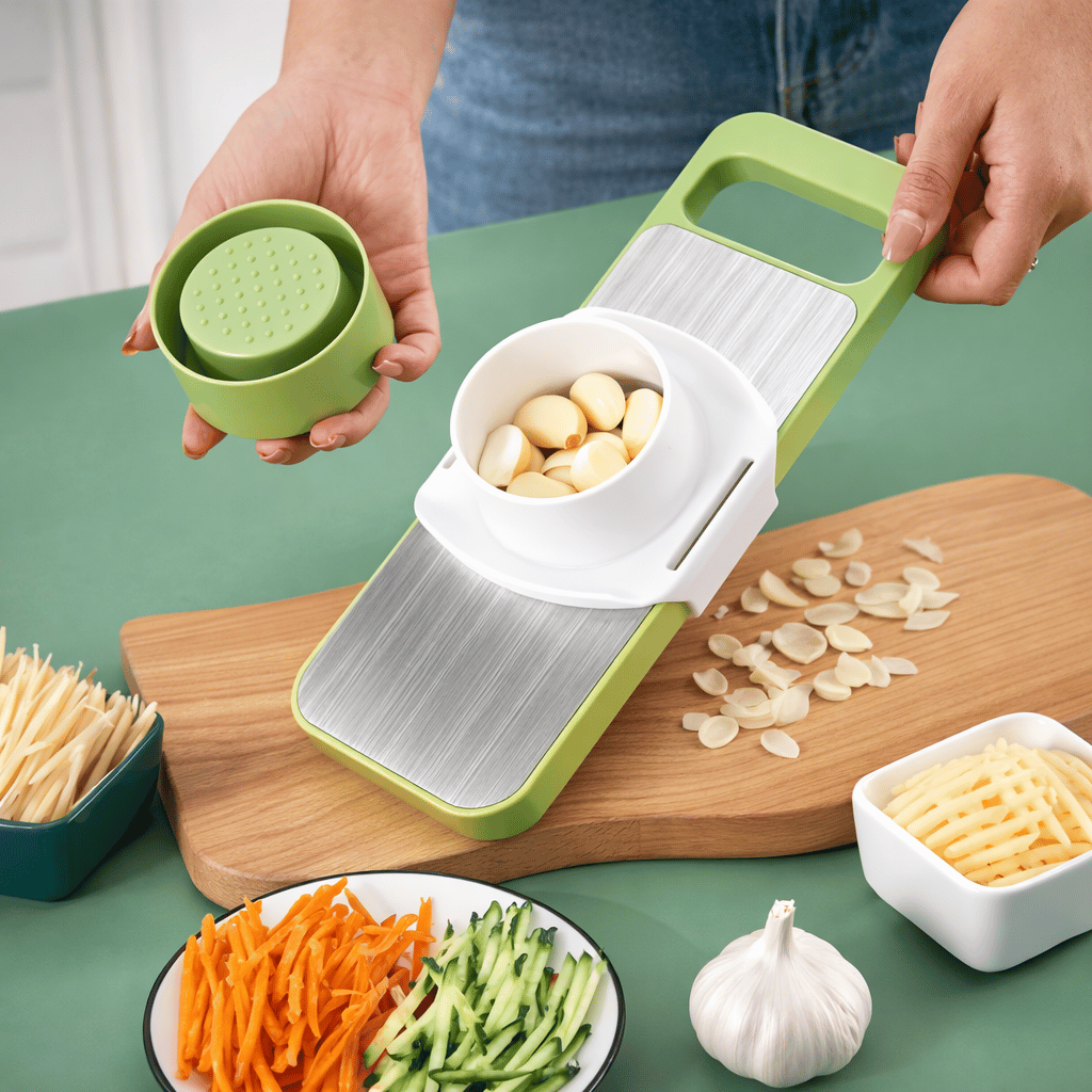 5 In 1 Stainless Steel Manual Vegetable Slicer Cutter