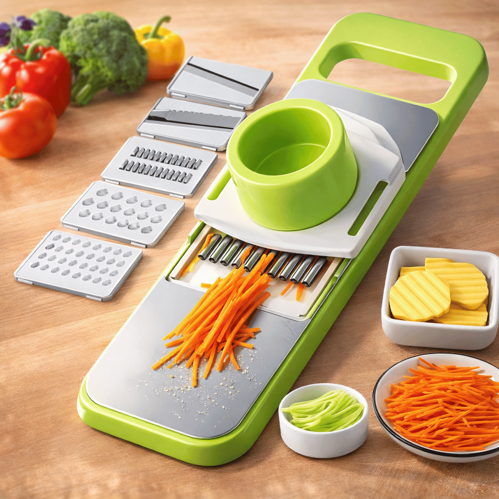 5 In 1 Stainless Steel Manual Vegetable Slicer Cutter