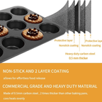 6-Cup Muffin Pan Non Stick Carbon Steel Cupcake Baking Tray