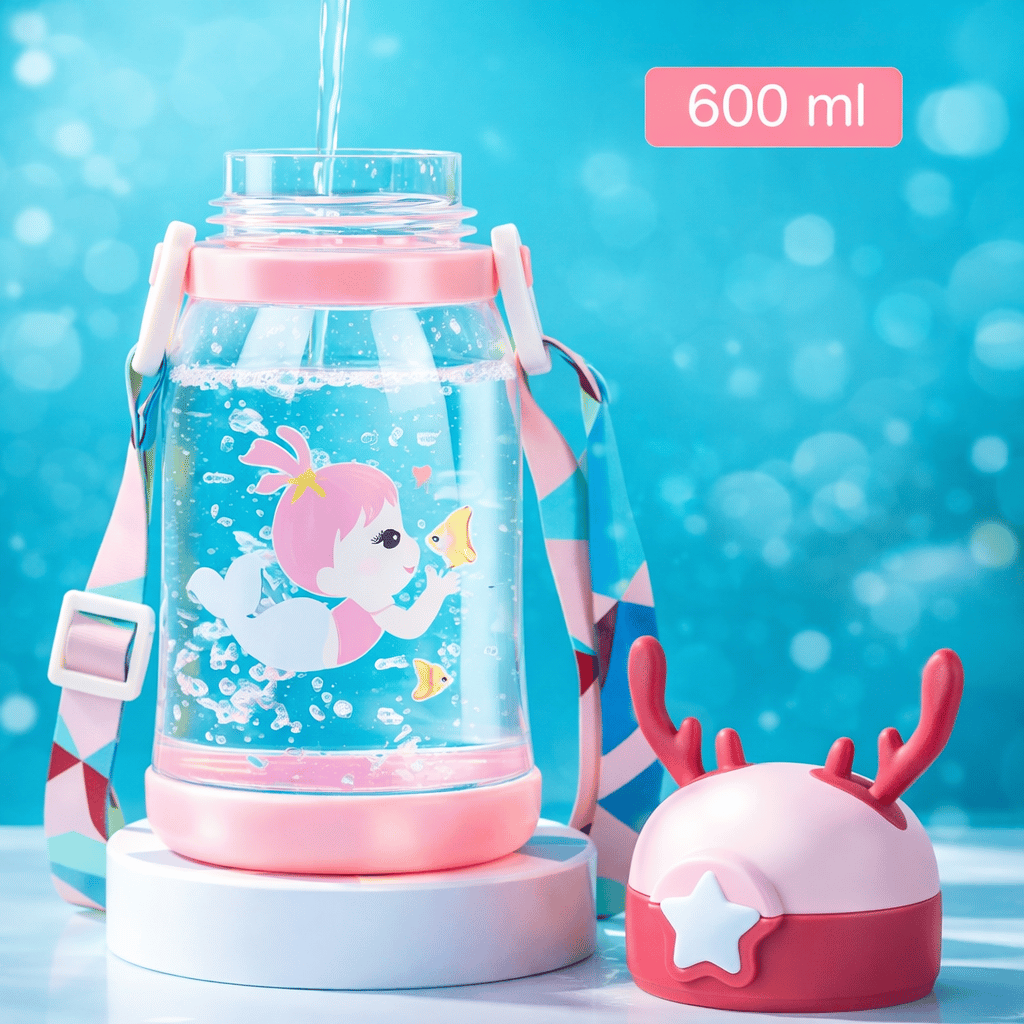 600ml Kids Water Bottle – Sipper Bottle for Kids