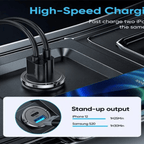 60W QC 4.0 Fast Car Charger Dual Port High Quality Multi Device Charging
