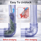 60cm Metal Flexible Wire Brush Drain Cleaner Sink, Sewer & Pipe Dredging Tool