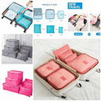 6pcs Travel Storage Bag Set – Luggage Organizer for Clothes