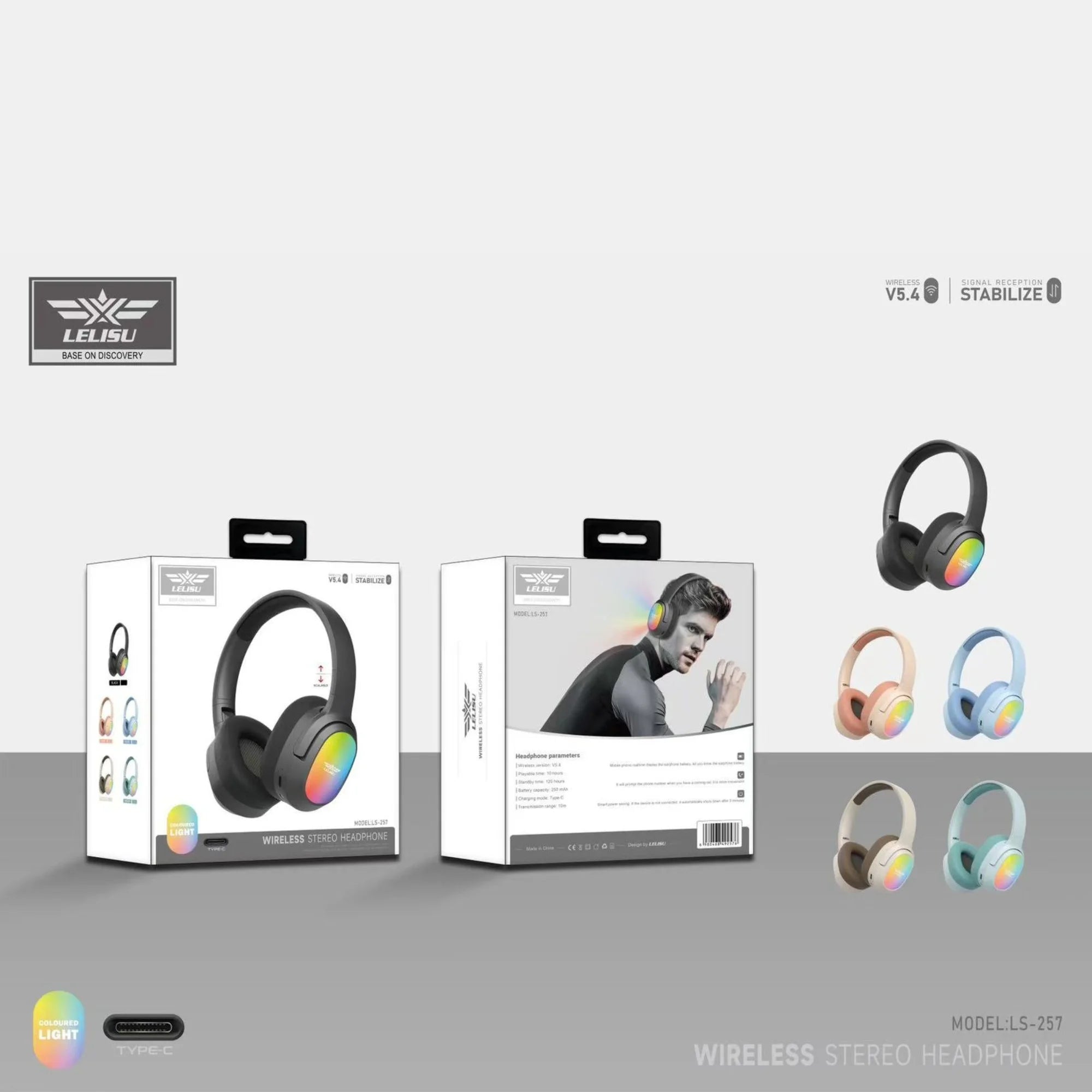 Lelisu LS-257 Wireless Headphones with Bluetooth 5.4 Audio