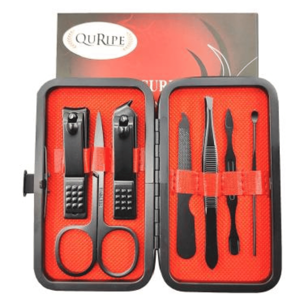 7 PCs QURIPE Manicure set, Nail Clippers Kit, Stainless Steel Manicure Kit