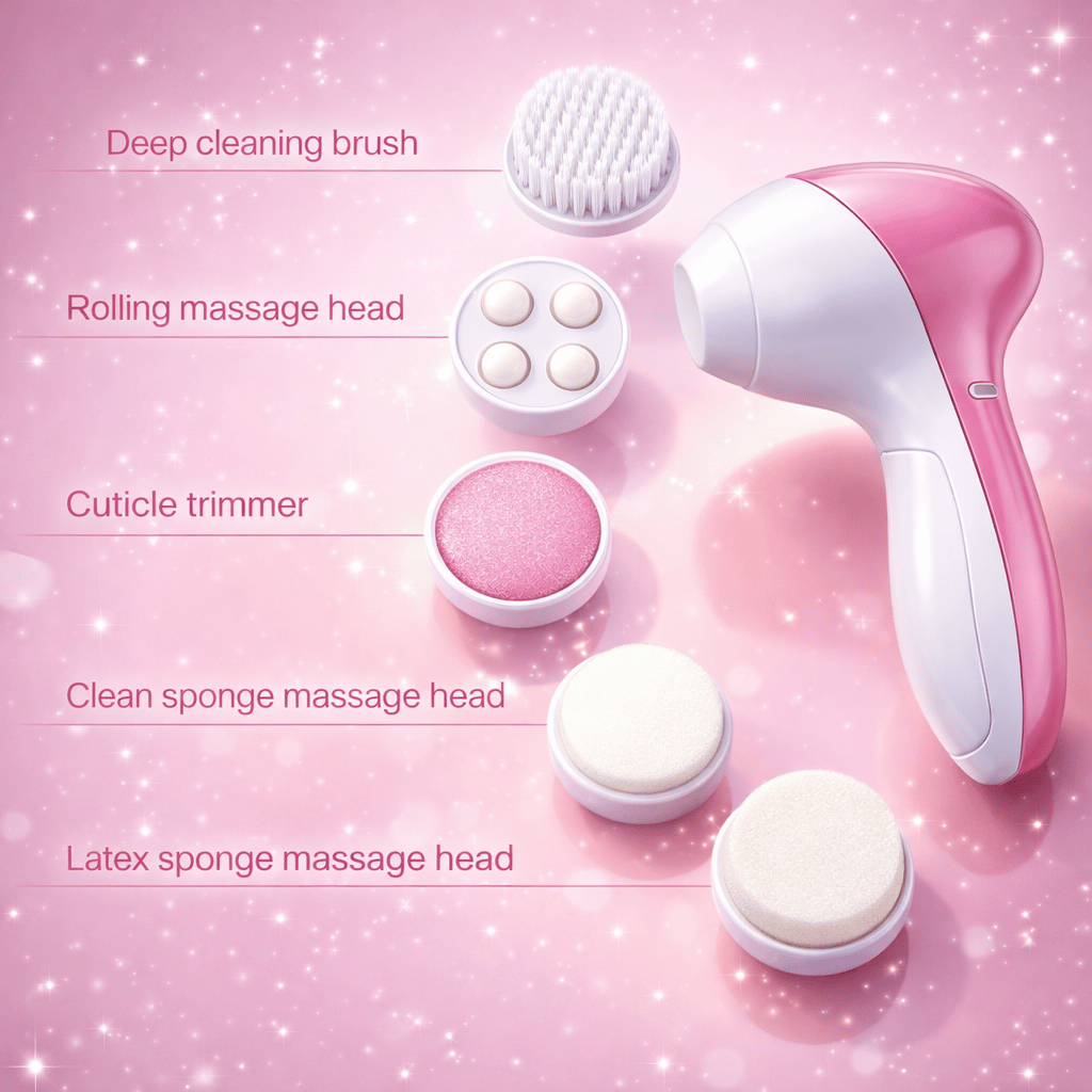 7 in 1 Facial Electric Cleanser and Massager Beauty Tool Device