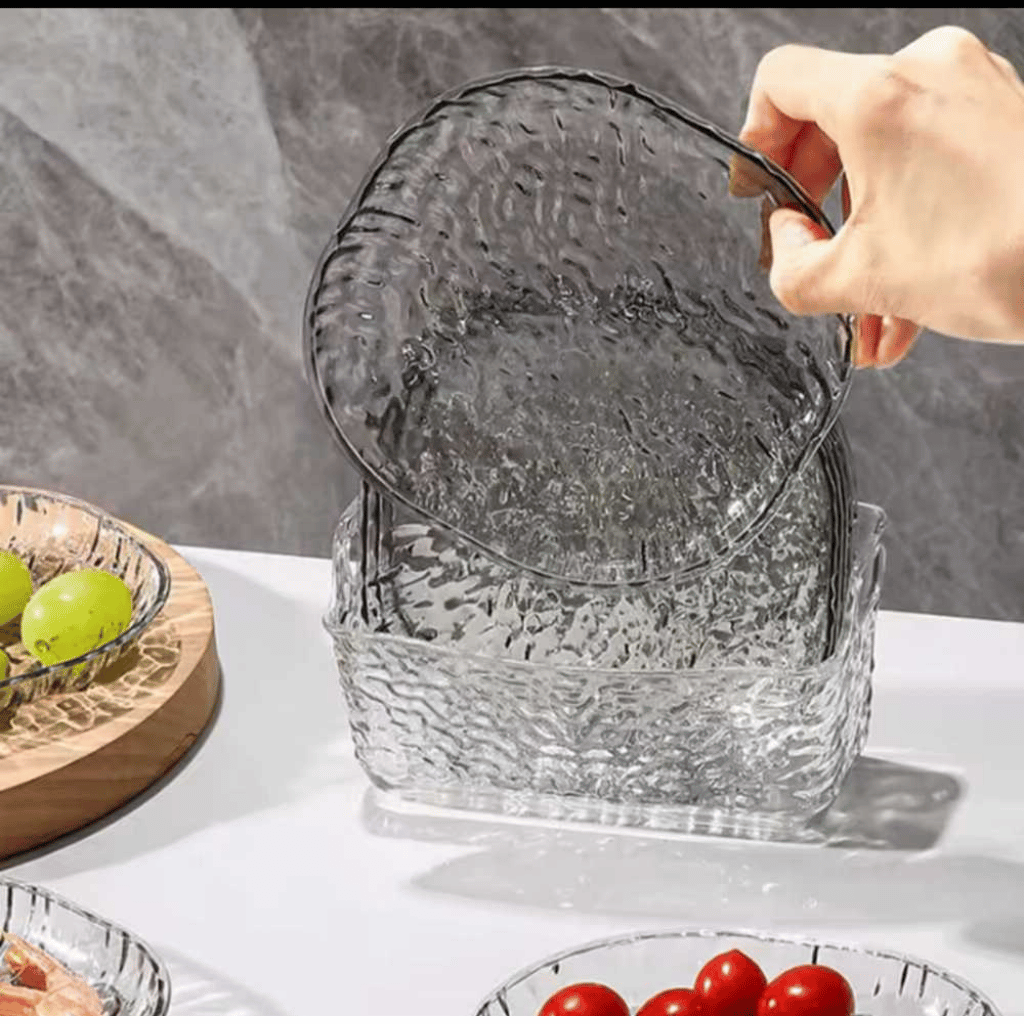 8 Pcs Premium Quality Cloud Texture Plate Set