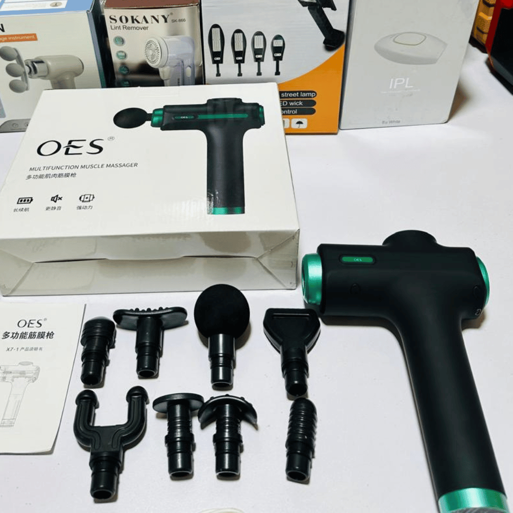 8 in 1 Multifunction Muscle Massage Gun with 8 Interchangeable Heads
