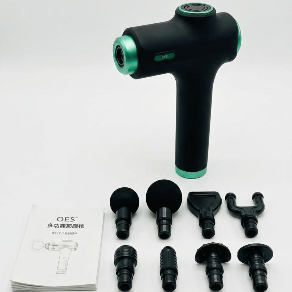 8 in 1 Multifunction Muscle Massage Gun with 8 Interchangeable Heads