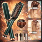 909 Electric 2‑in‑1 Hair Straightening Brush Heating Styling Comb