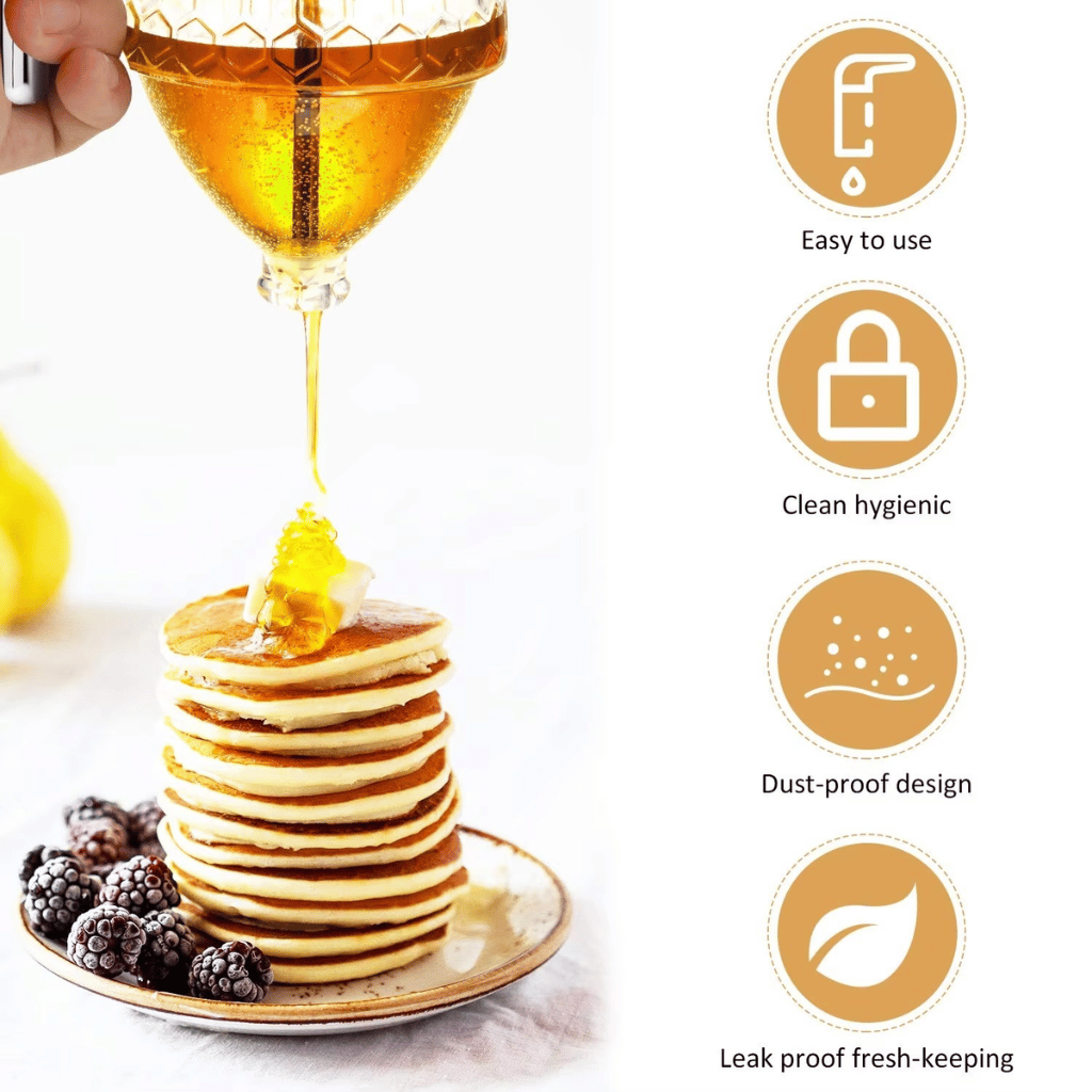 Acrylic Honey Jar Dispenser Honey Pot