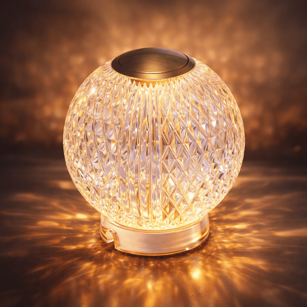 Acrylic Sphere Crystal Round Lamp