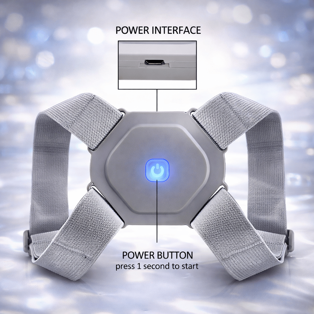 Adjustable Spine Back Support Posture Sensor Belt chargeable