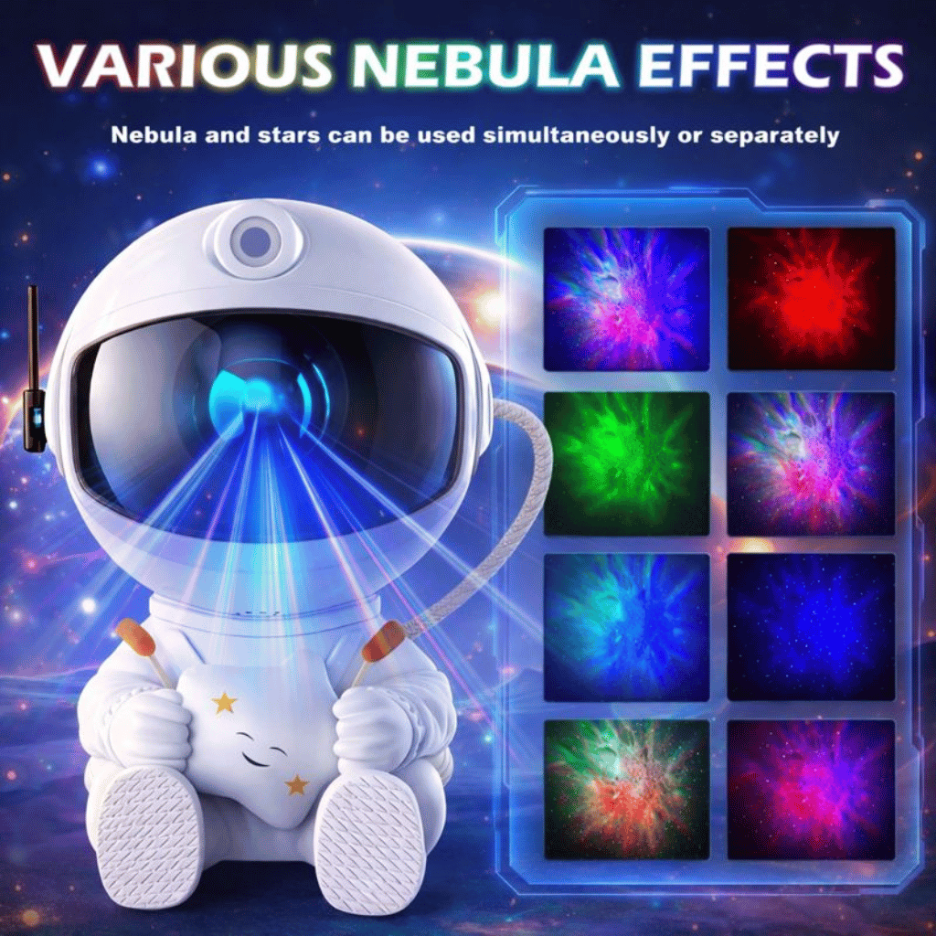 Astronaut Galaxy Star Projector Starry Night Light Smooth Illumination Starry Effect Easy