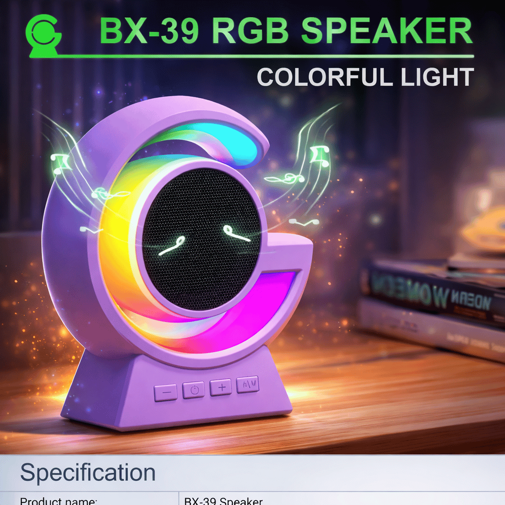 BX-39 Mini Wireless Speaker with RGB Light