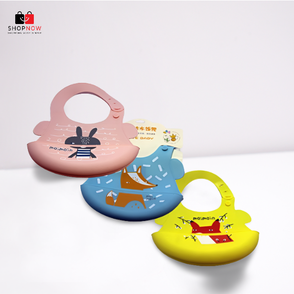 Baby Pure Silicone Plastic Waterproof Bib