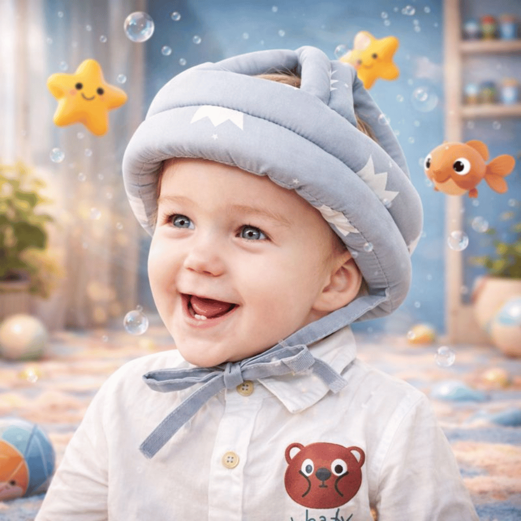 Baby Head Protector Crawling- Baby Safety Helmet (Random Color/Design)