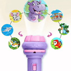 Baby Projector Torch 3 Cards Cartoon Projection Flashlight Children Early Education Toy (random color )