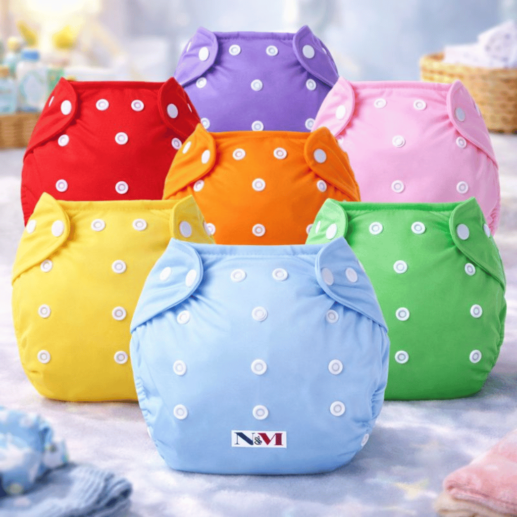 Baby Washable Training Diaper Adjustable ( Random Color )