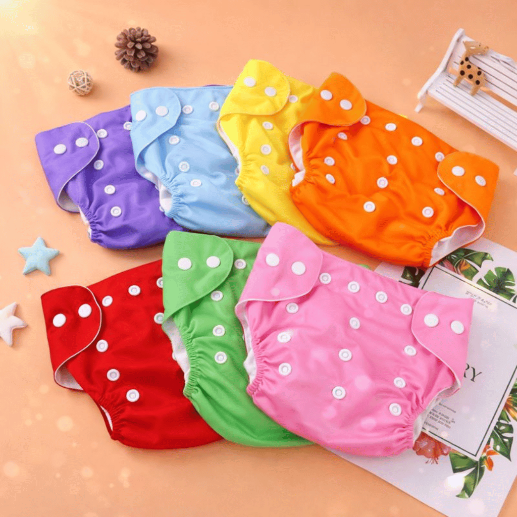 Baby Washable Training Diaper Adjustable ( Random Color )