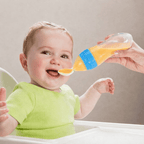 Baby Silicone Squeeze Feeding Bottle With Spoon
