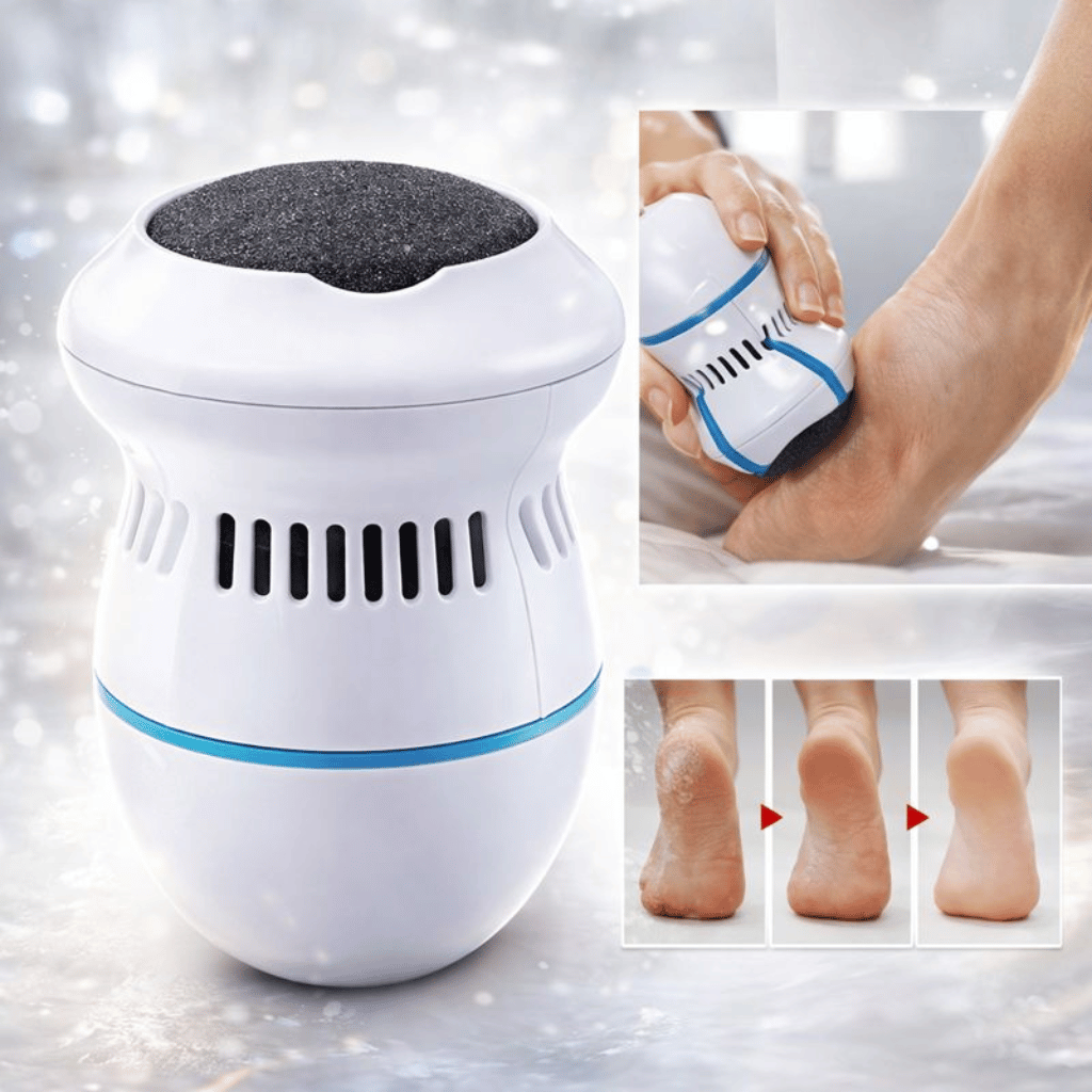 Back Callus Remover with Built-In Vacuum – Electric Foot Grinder for Dead Skin