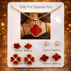 Beautiful 4 Pairs Of Earrings & Necklace Elegant Design Stylish Look Comfortable