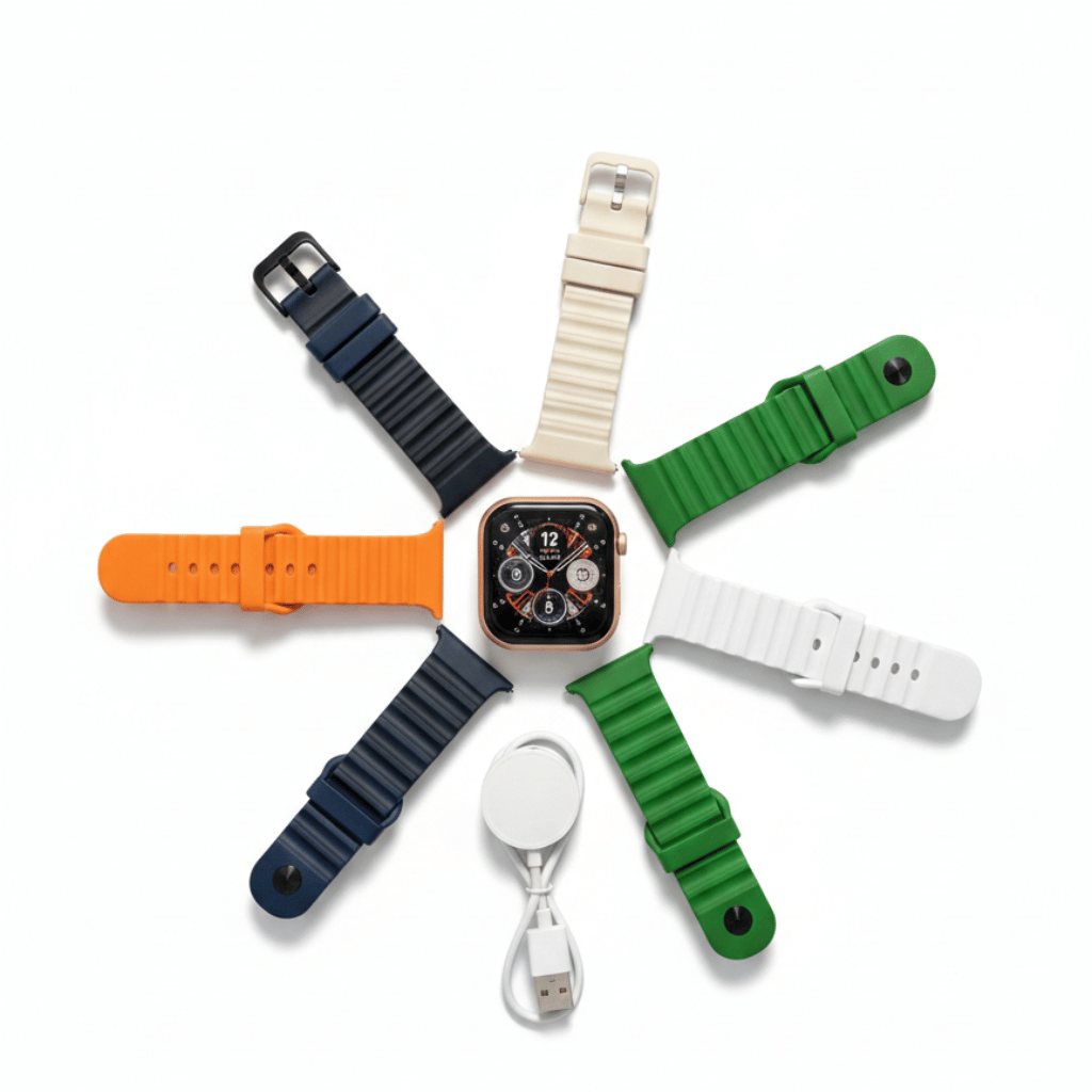 CROWN XT20 Series I0 Smart Watch 7+1 Combo – 2.01” Big Display