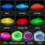 Car Dashboard Neon Light Strip – 3 Meter Flexible EL Wire (Random Color)