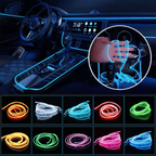 Car Dashboard Neon Light Strip – 3 Meter Flexible EL Wire (Random Color)