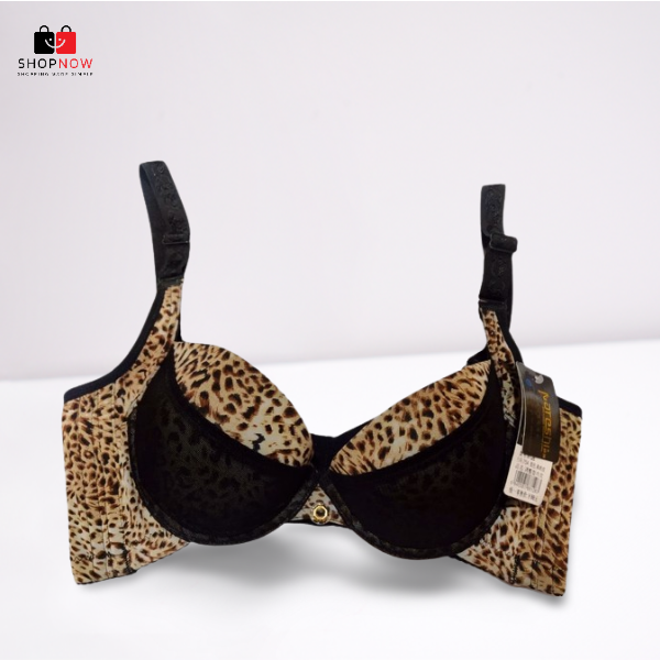 Cheetah Style Fancy Lace Double Padded Bra