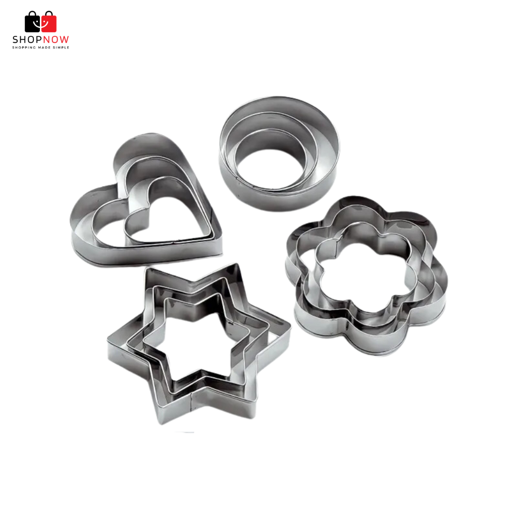 Christmas 12 Pcs Set Stainless Steel Cookie Cutters