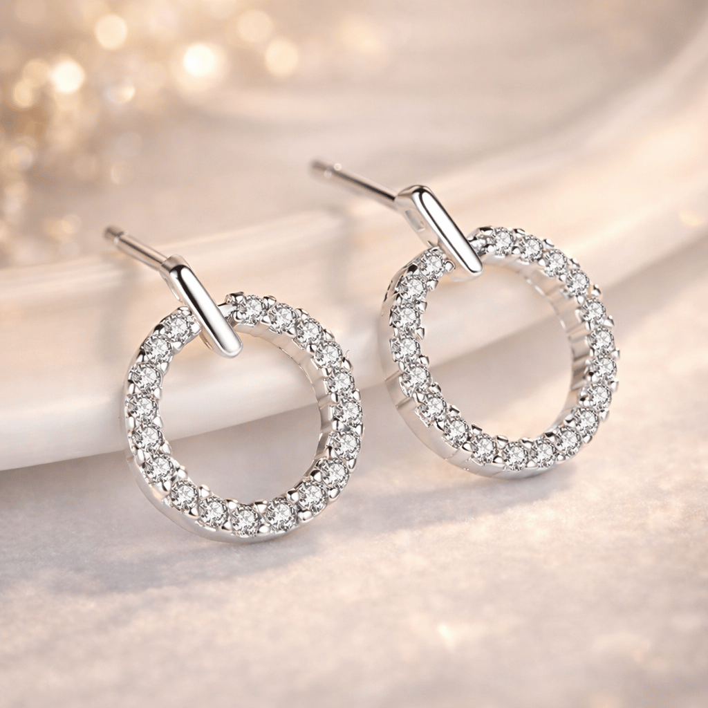 Circle Zircon Korean Earrings