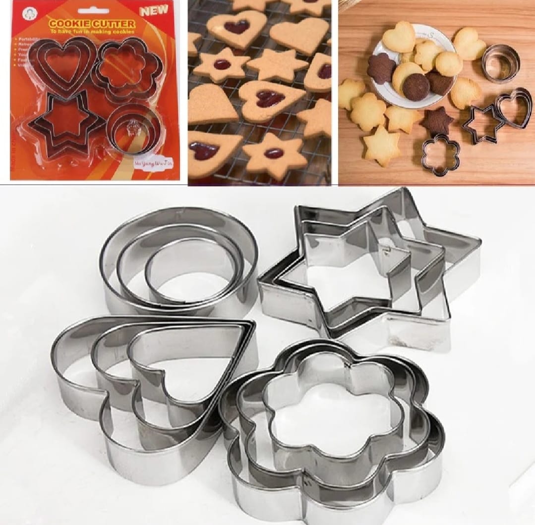 Christmas 12 Pcs Set Stainless Steel Cookie Cutters