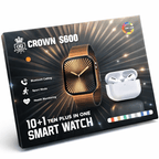 Crown S600 10+1 Ten Plus in One Smart Watch with Bluetooth Calling & Earbuds Set