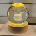 Crystal Ball 3D Khana Kaba Shape Night Lamp
