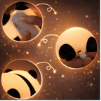 Cute Panda Soft Silicone LED Animal Bedside Lamp Tap Control & USB Rechargeable | Panda Night Light for Kids
