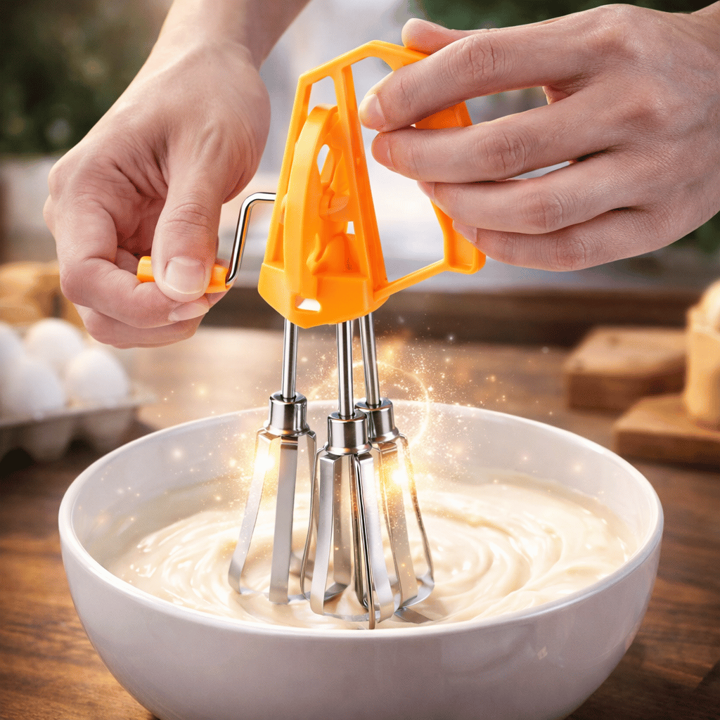 Cycle Hand Beater and Egg Whisk Steel Mixer With Stainless Steel (Random Color )