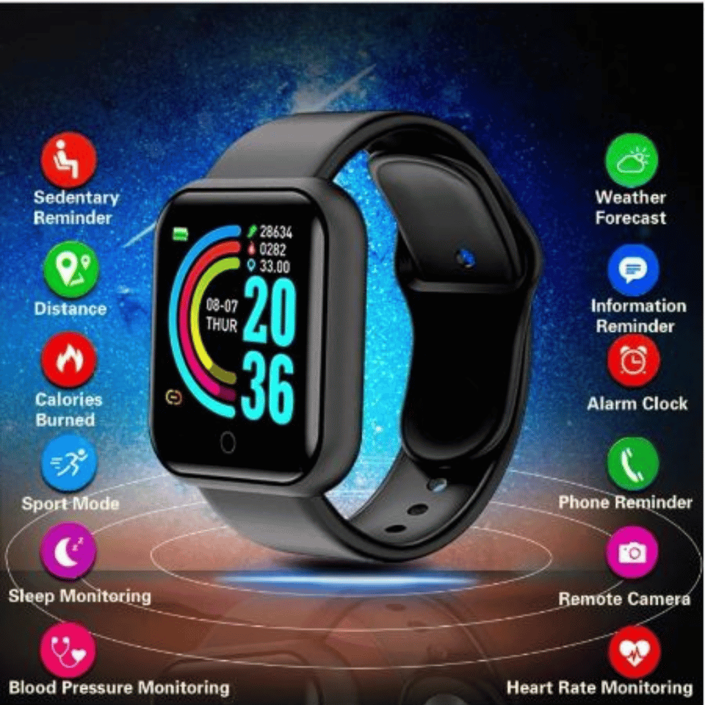 D20 Ultra Smart Watch Heart Rate Blood Pressure Oxygen Reloj Intelligent Smart Bracelet (Random Color)