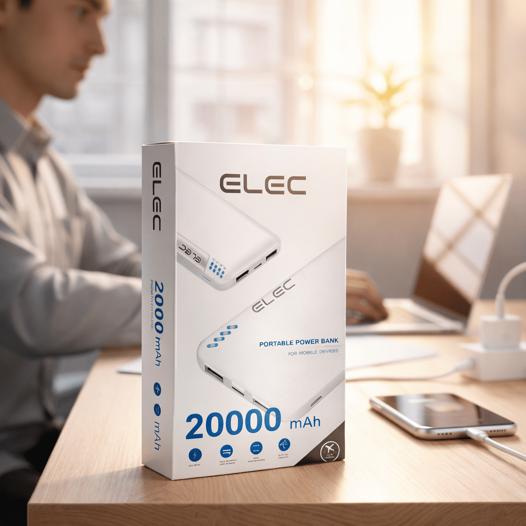 Elec 20000mAh Portable Power Bank Providing High Capacity Charging