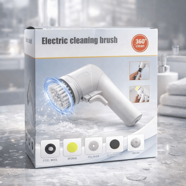Electric Cleaning Brush With Multiple Attachments For Efficient Home Cleaning