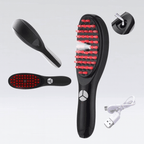 Electric Massage Comb – Blue & Red Light Therapy, Vibration Brush, Spray & Negative Ion Scalp Massager (Rechargeable)