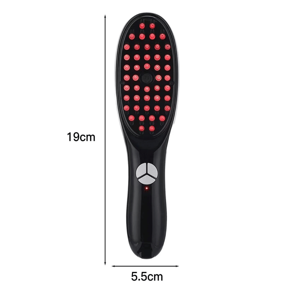 Electric Massage Comb – Blue & Red Light Therapy, Vibration Brush, Spray & Negative Ion Scalp Massager (Rechargeable)
