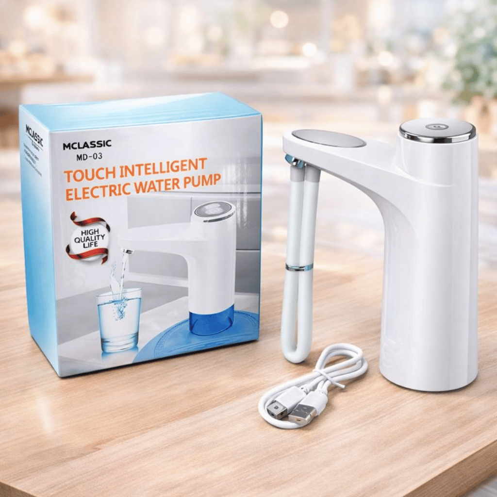 Electric Water Pump Rechargeable Dispenser For Water Bottle With One-Touch Operation (Random Color)
