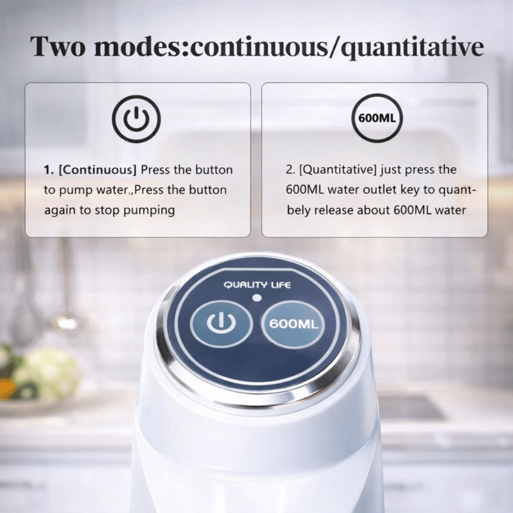 Electric Water Pump Rechargeable Dispenser For Water Bottle With One-Touch Operation (Random Color)