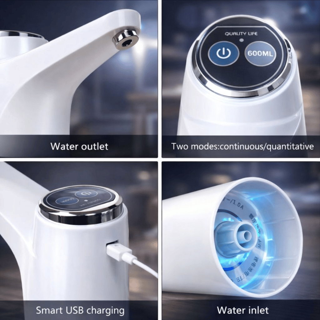 Electric Water Pump Rechargeable Dispenser For Water Bottle With One-Touch Operation (Random Color)