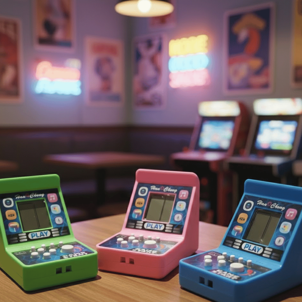 Electronic Han Cheng Cube Game Console Mini Portable Fun Entertainment (Random Color)